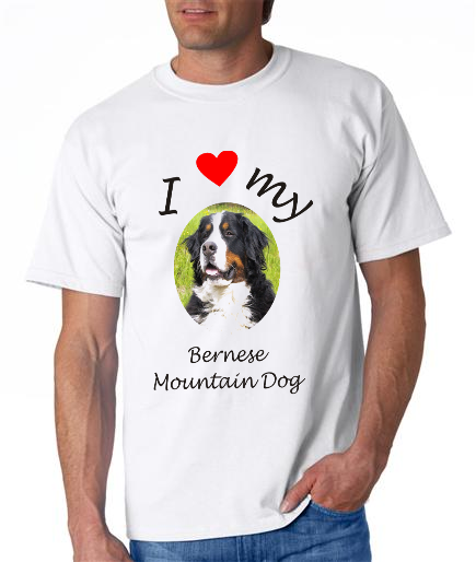 Dogs - Bernese Mountain Dog Picture on a Mens Shirt
